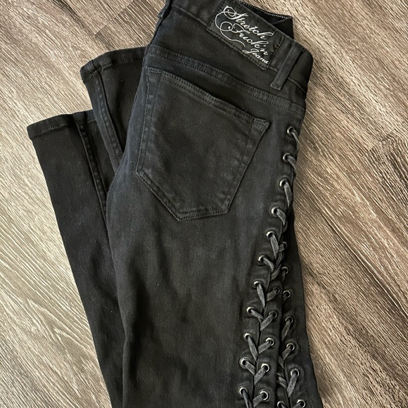 SOLD Lip Service rocker style lace up jeans - Picture 2 of 2